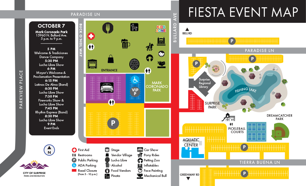 Surprise Fiesta Grande event venue map